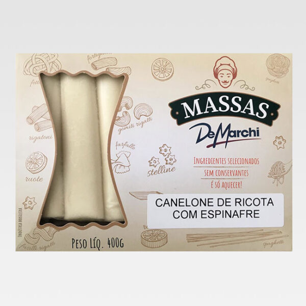 Massa Fresca Canelone de Ricota com Espinafre de Marchi 400g